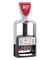 2000 PLUS Date and Phrase Stamp with Band Shield, 2-Color, PAID, 1-1/4" x 1-13/16" Impression, Self-Inking, Red and Blue Ink